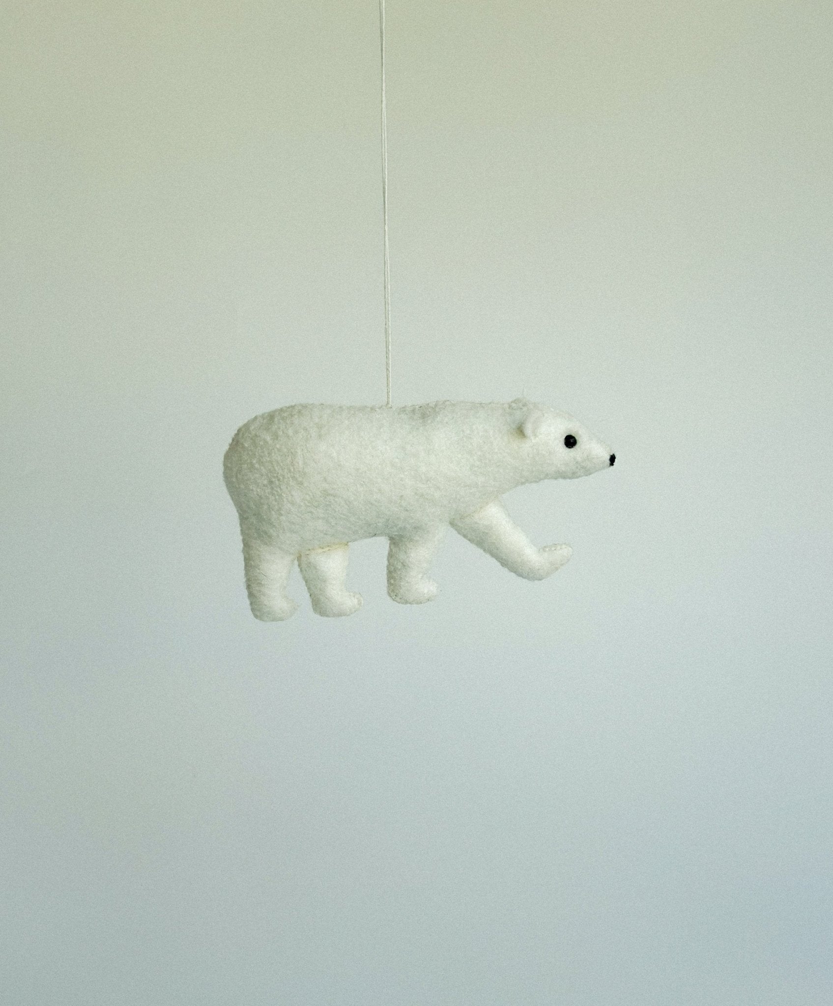 Felt Polar Bear Ornament - WoollyFox